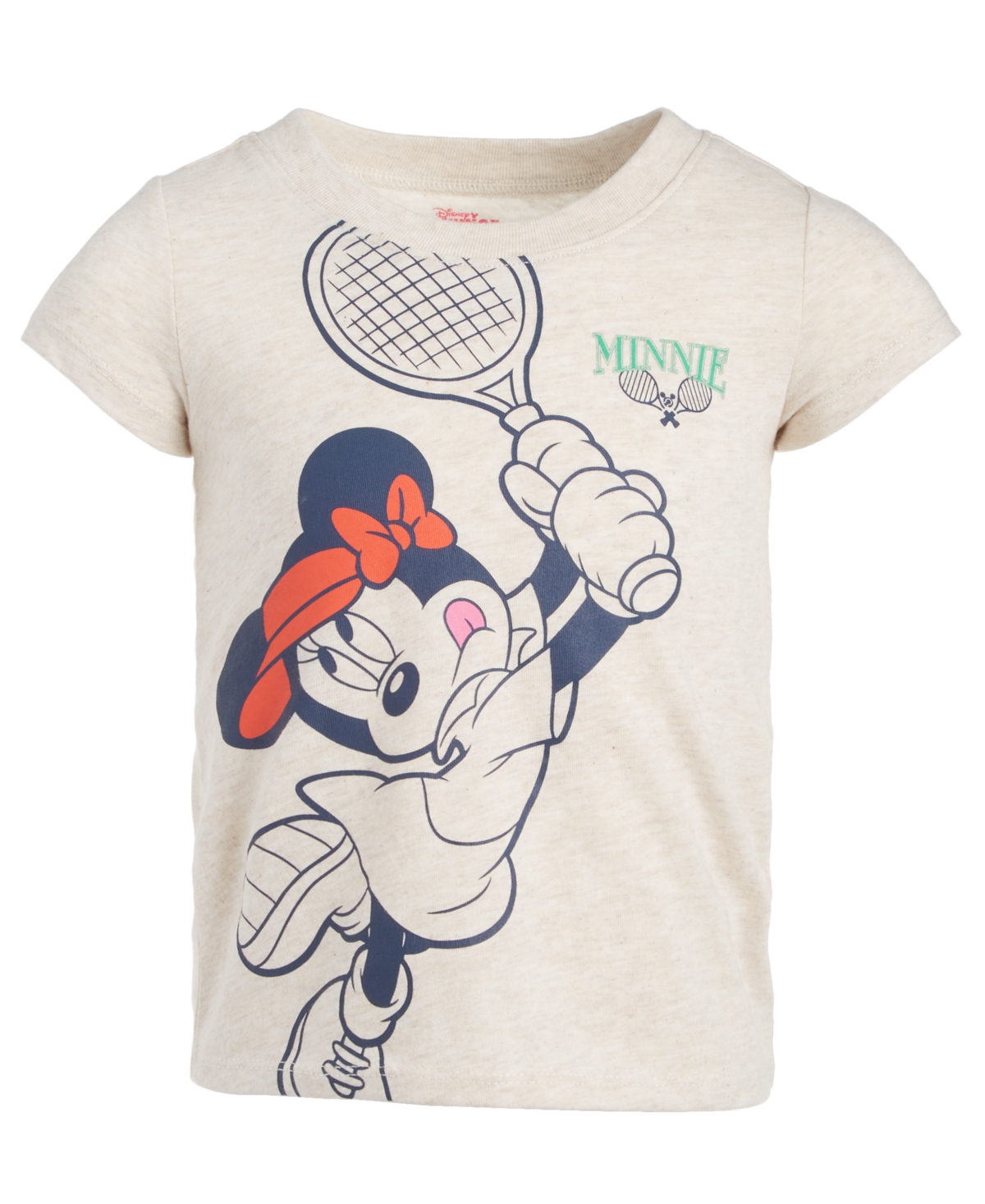 Disney Kids' Toddler & Little Girls Minnie Mouse Tennis Graphic T-shirt In Beige
