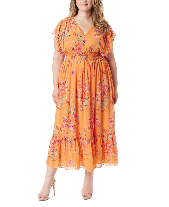 Jessica Simpson Trendy Plus Size Althea Angel Maxi Dress - Macy's