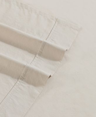 Washed Cotton Percale 4-Pc. Sheet Set, King