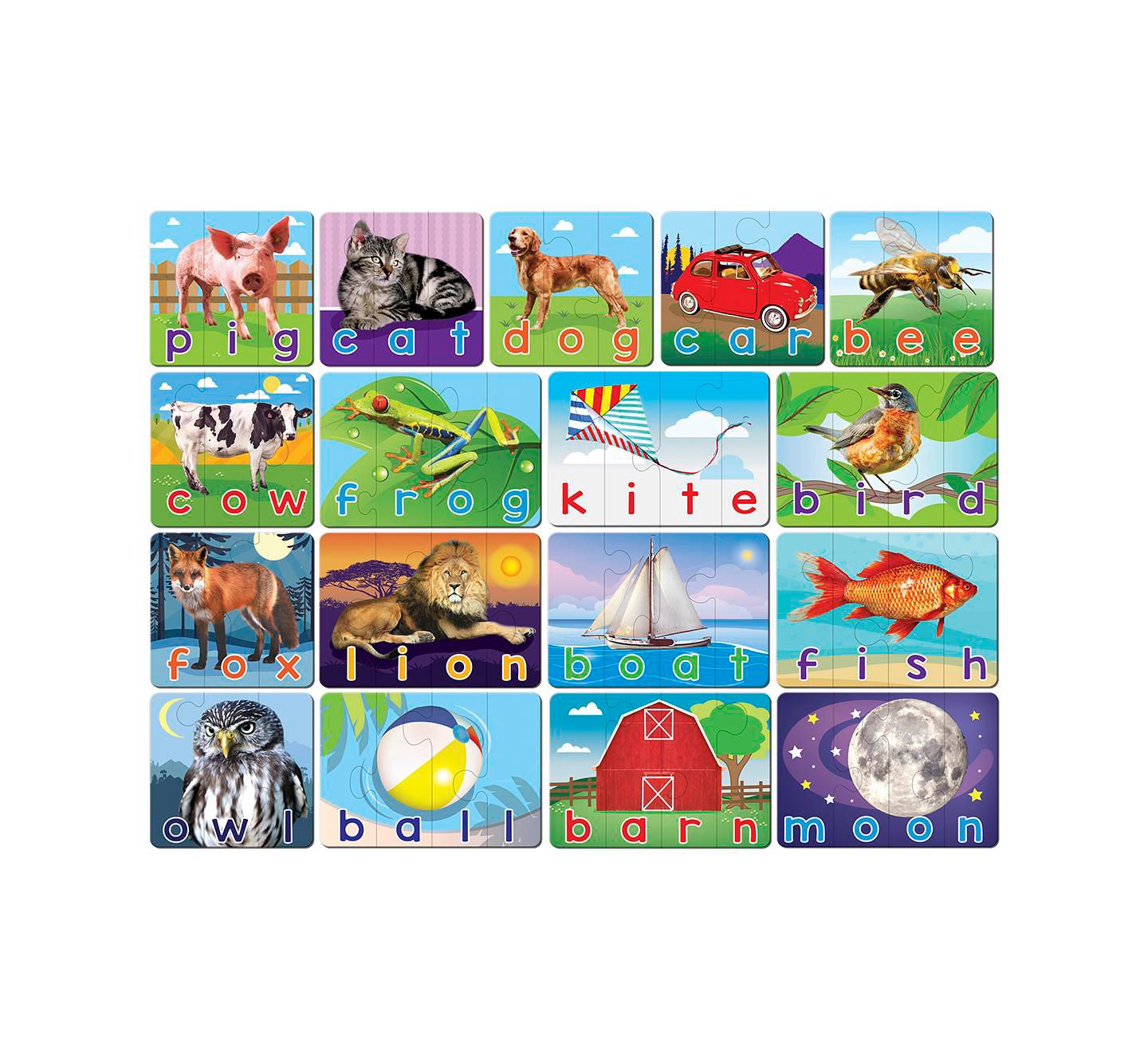 Детская игрушка MasterPieces Puzzles Spelling Educational Matching Puzzle Game, 60-Piece, Ages 3+, цвет: Разноцветный — фото 3