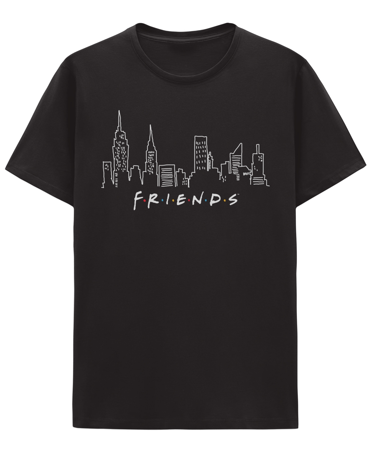 Hybrid Men's Friend's New York City Short Sleeve T-shirt In Black