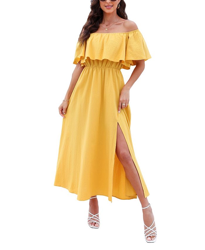 CUPSHE Women's Summer OfftheShoulder Cover Up Dress Macy's