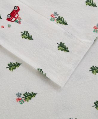 Printed Cotton Flannel 4-Pc. Sheet Set, Full