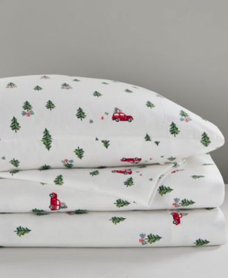 Printed Cotton Flannel 4-Pc. Sheet Set, King