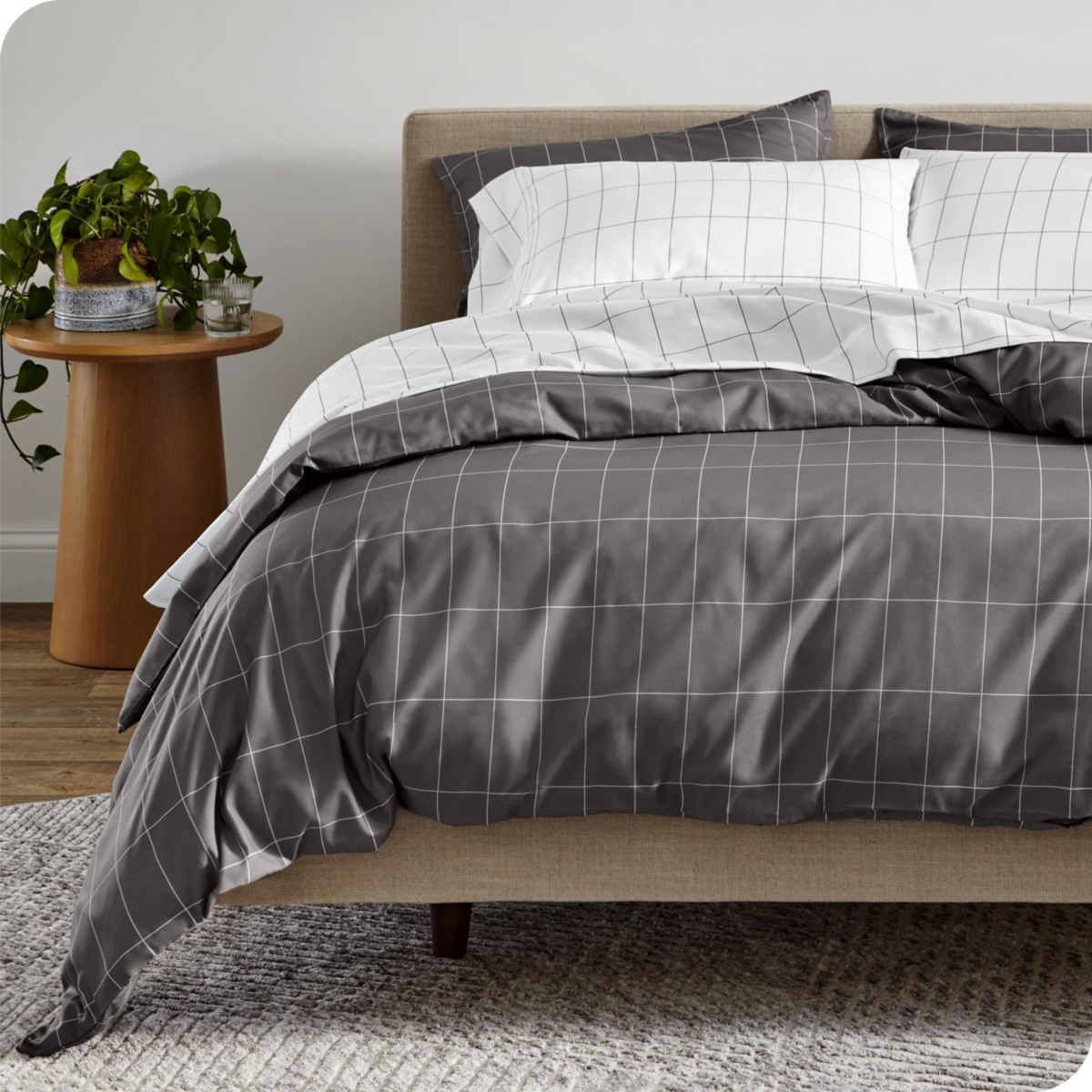 Bare Home Double Brushed Printed Duvet Cover Set