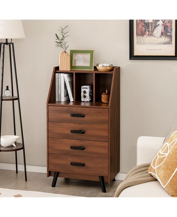 Costway 3Cube Chest of Drawers Storage Organizer 4Drawer Dresser Macy's