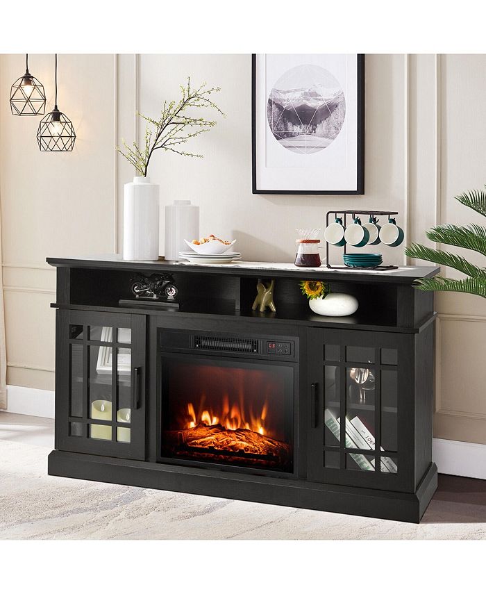Costway 48'' Fireplace TV Stand W/ 1400W Electric Fireplace for TVs up to 50 Inches Macy's