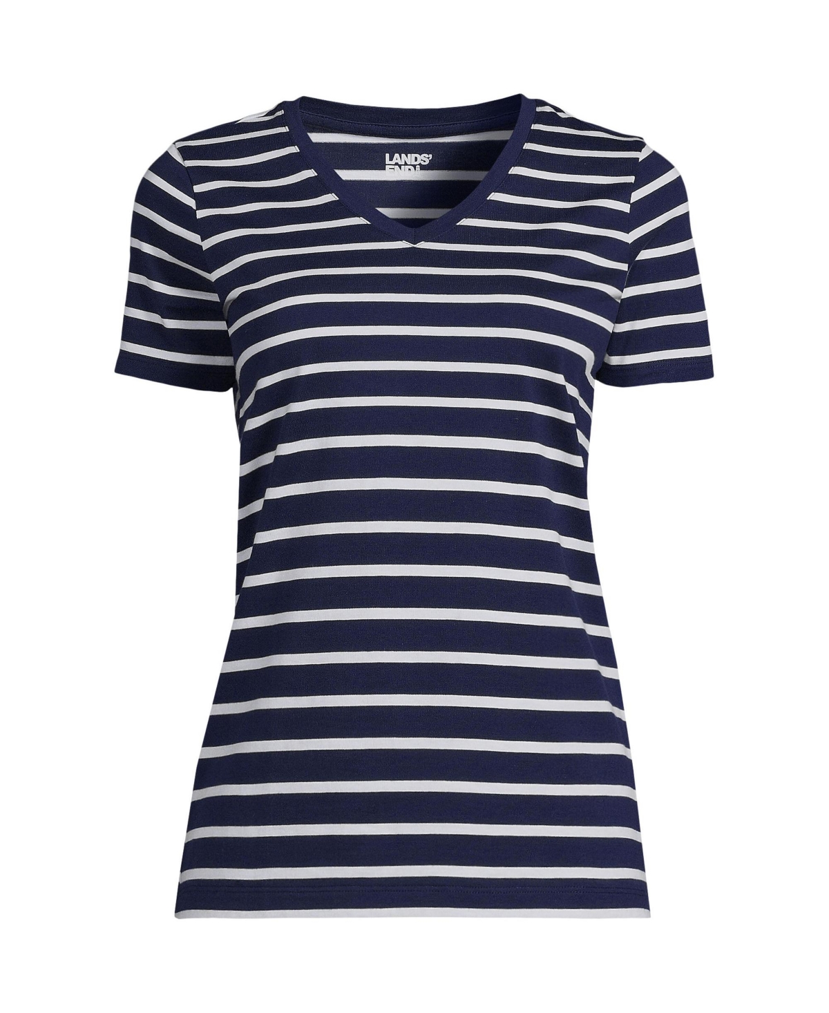 Women's Relaxed Supima Cotton Short Sleeve V-Neck T-Shirt - Radiant navy