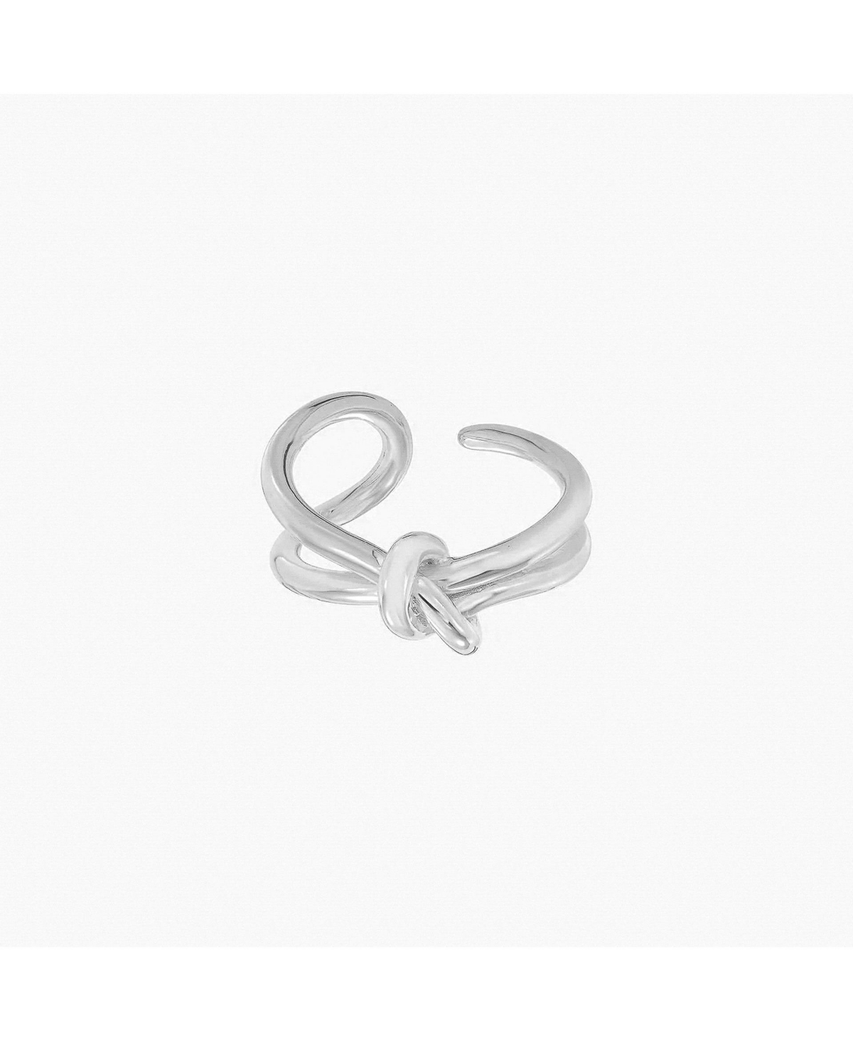 Haley Knotted Adjustable Ring - Silver
