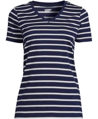 Plus Size Relaxed Supima Cotton V-Neck T-Shirt