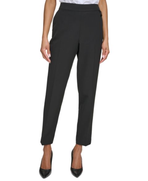 Женские брюки KARL LAGERFELD PARIS Karl Lagerfeld Logo Slim-Leg, цвет: Чёрный