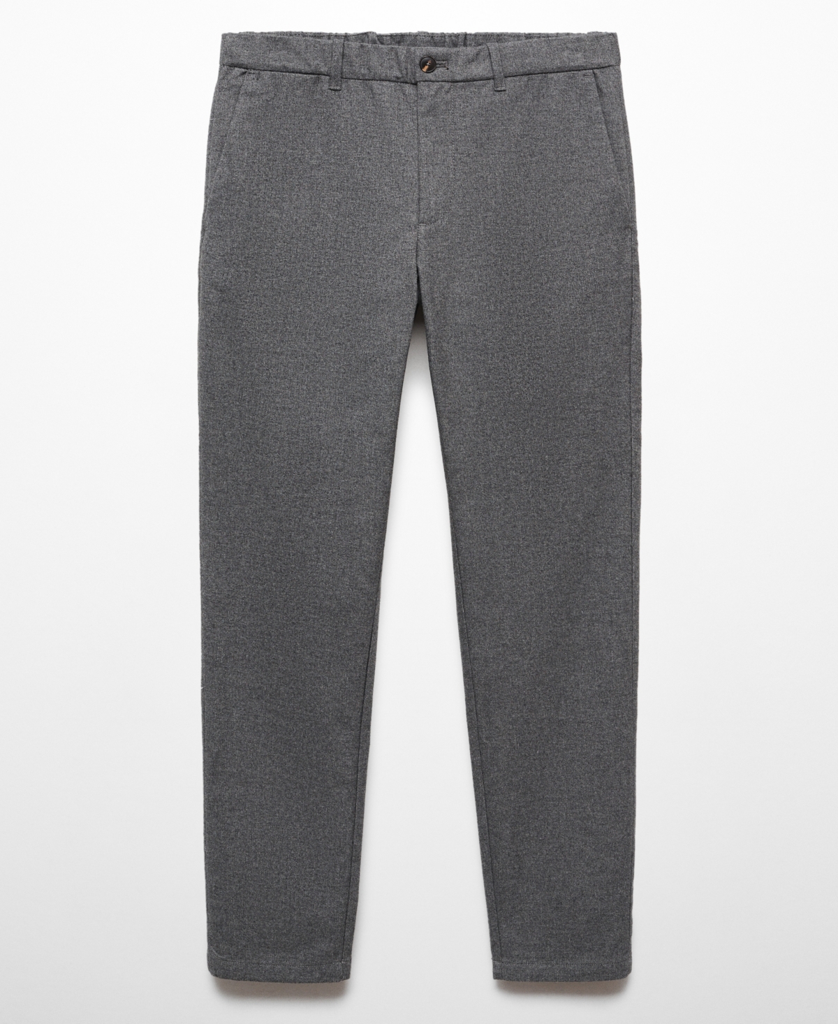 Shop Mango Men's Slim Fit Structured Cotton Pants In Light Heather Gray
