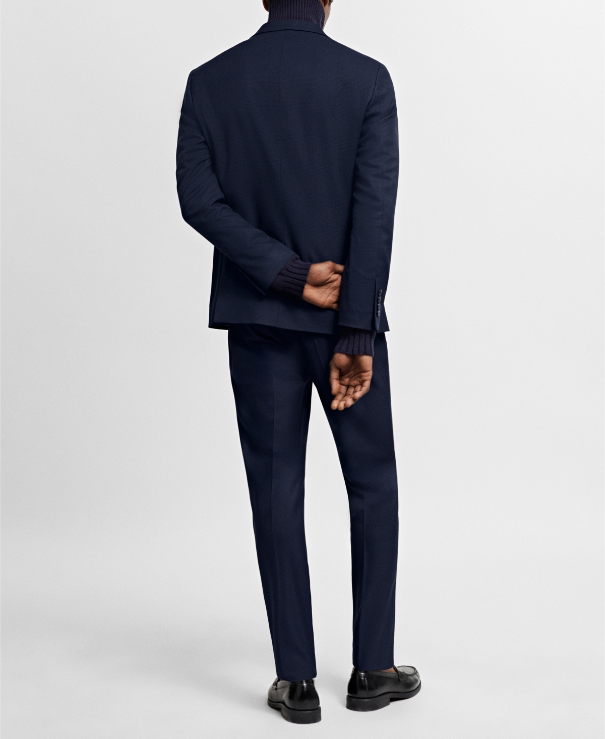 Shop Mango Men's Super Slim-fit Stretch Fabric Suit Blazer In Dark Navy
