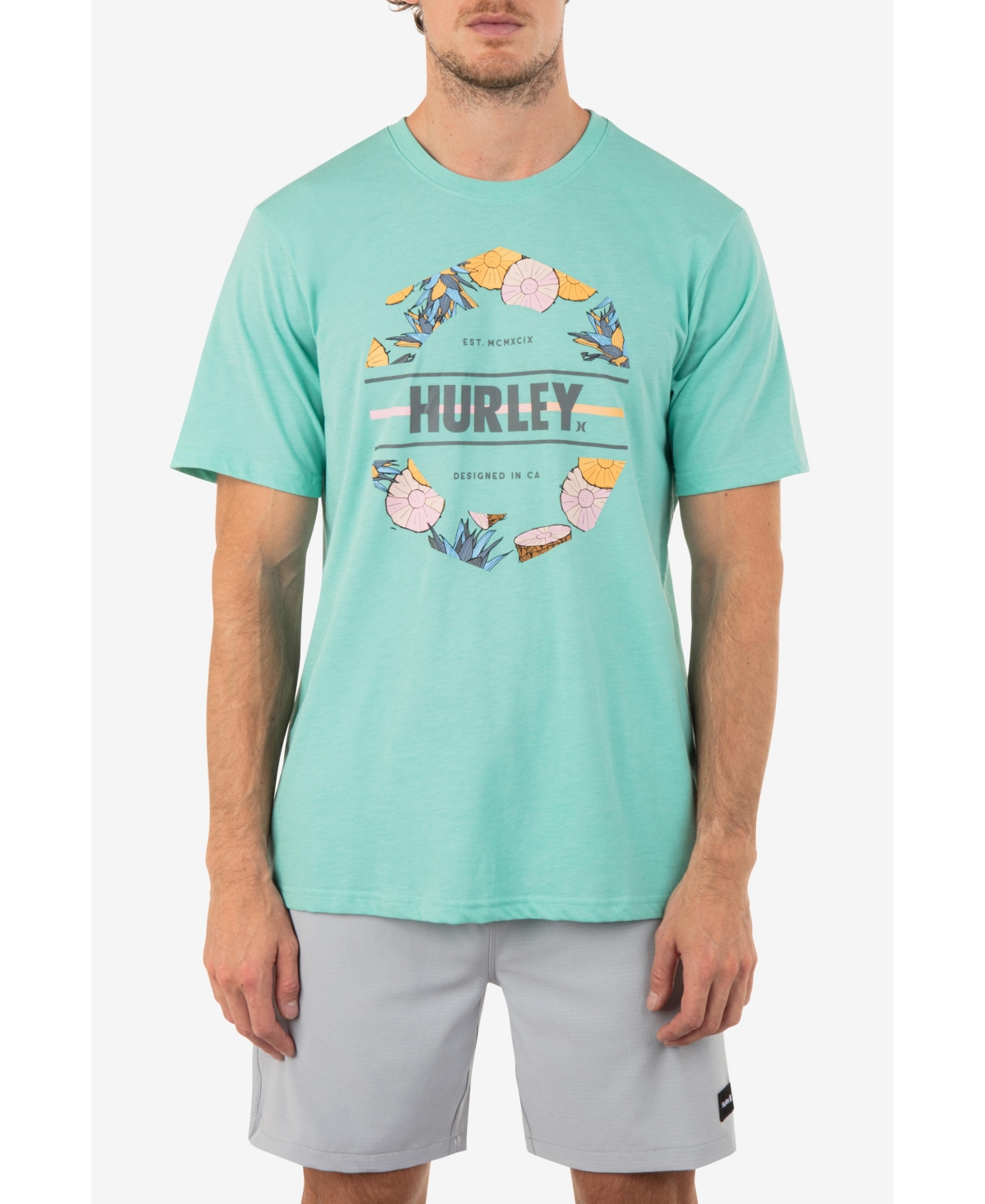 Shop Hurley Men's Everyday Pina Short Sleeve T-shirt In Tropical Mist Heather