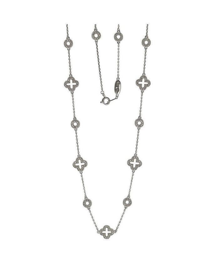 AYYUFE Necklace Cubic Zirconia Inlaid Thin Chain Women Necklace