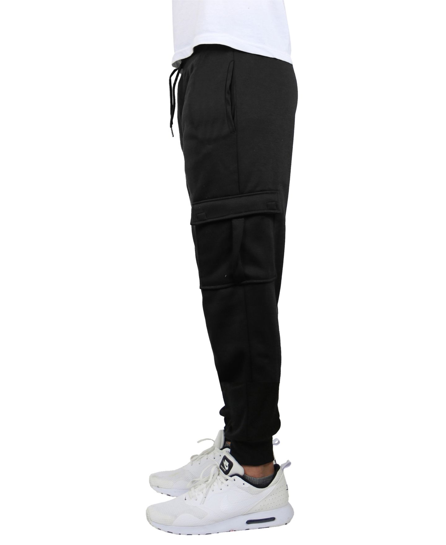 Мужские брюки Blue Ice Heavyweight Fleece-Lined Cargo Jogger Sweatpants, цвет: Чёрный — фото 3