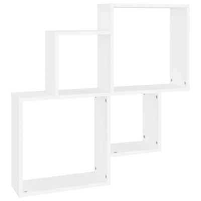 Wall Cube Shelf White 31.5"x5.9"x30.9" Engineered Wood