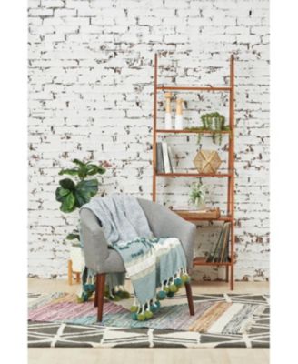 Highland Geometric Pom-Pom 50" x 60" Throw Blanket