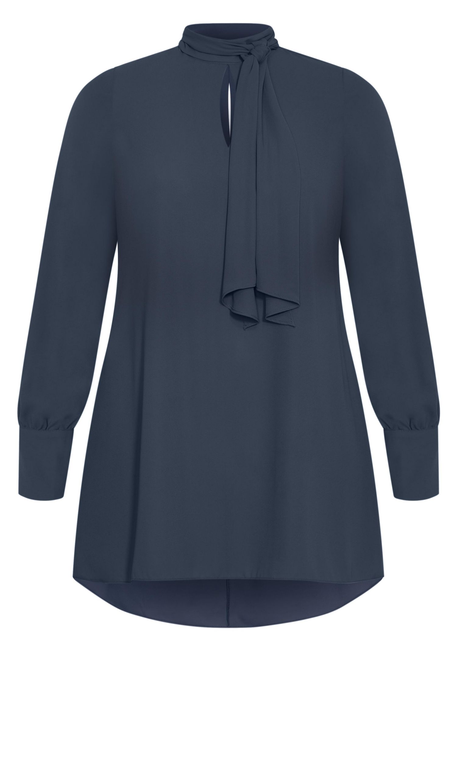 Women's Neck Tie Tunic Top