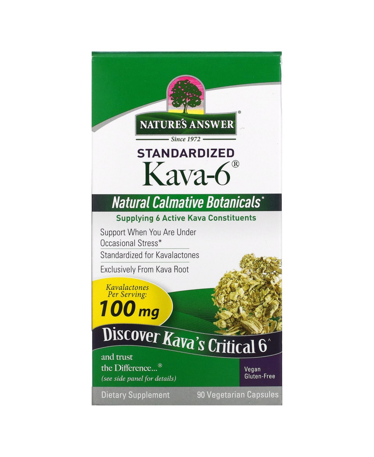 Standardized Kava-6 - 90 Vegetarian Capsules - Assorted Pre-pack (See Table