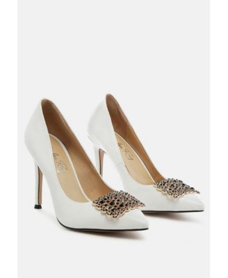 Women Cirrus Diamante Embellished Brooch Pumps