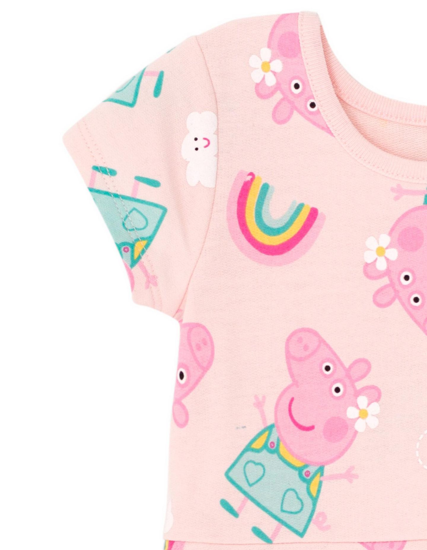 Платье Peppa Pig French Terry Skater Dress для девочек-малышей, цвет: Розовый — фото 2