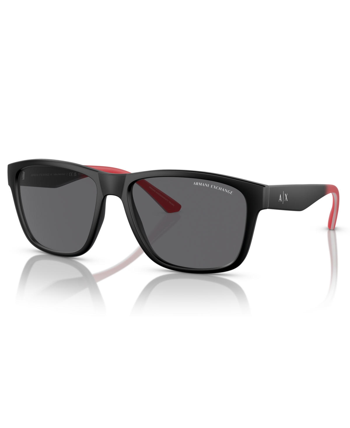 Armani Exchange Men's Polarized Sunglasses, Polar AX4135S - Matte Black