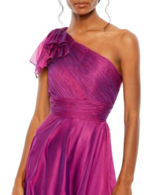 （US発）Mac Duggal ワンショルダーコラムガウン 送料関税込】MAC DUGGAL ワンショルダー コラムガウン