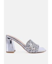 Silver sandals at macy's store