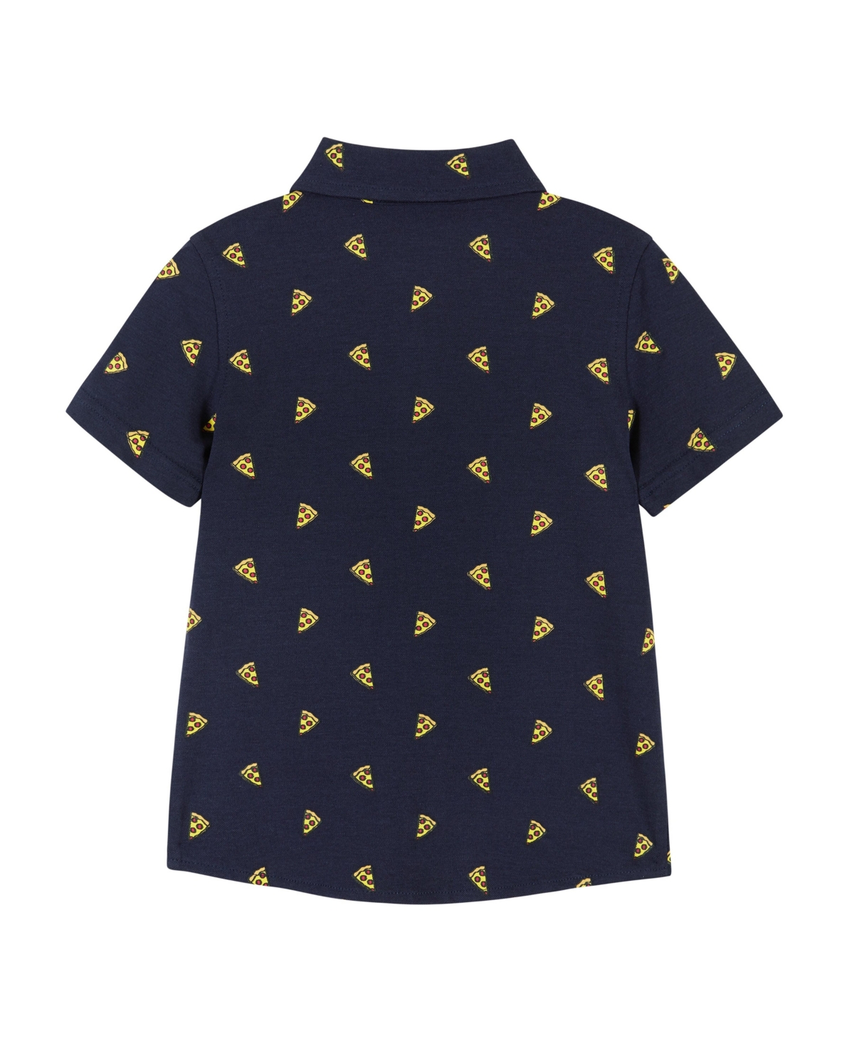 Andy & Evan Toddler Boys Toddler/Child Pizza Print Short Sleeve Knit Buttondown shirt