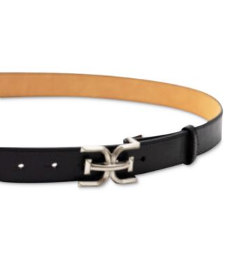 Women's Slim Double-E Plaque Buckle Belt