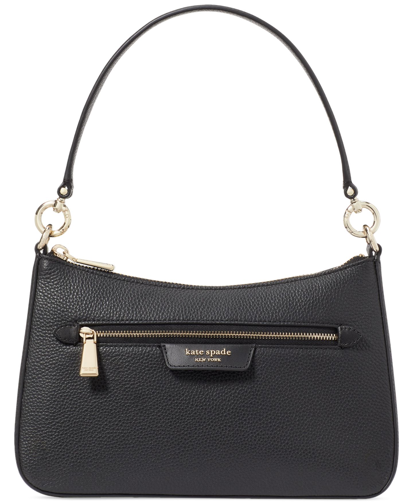 Женская сумка kate spade new york Hudson Small Pebbled Leather Convertible Shoulder, цвет: Чёрный — фото 1