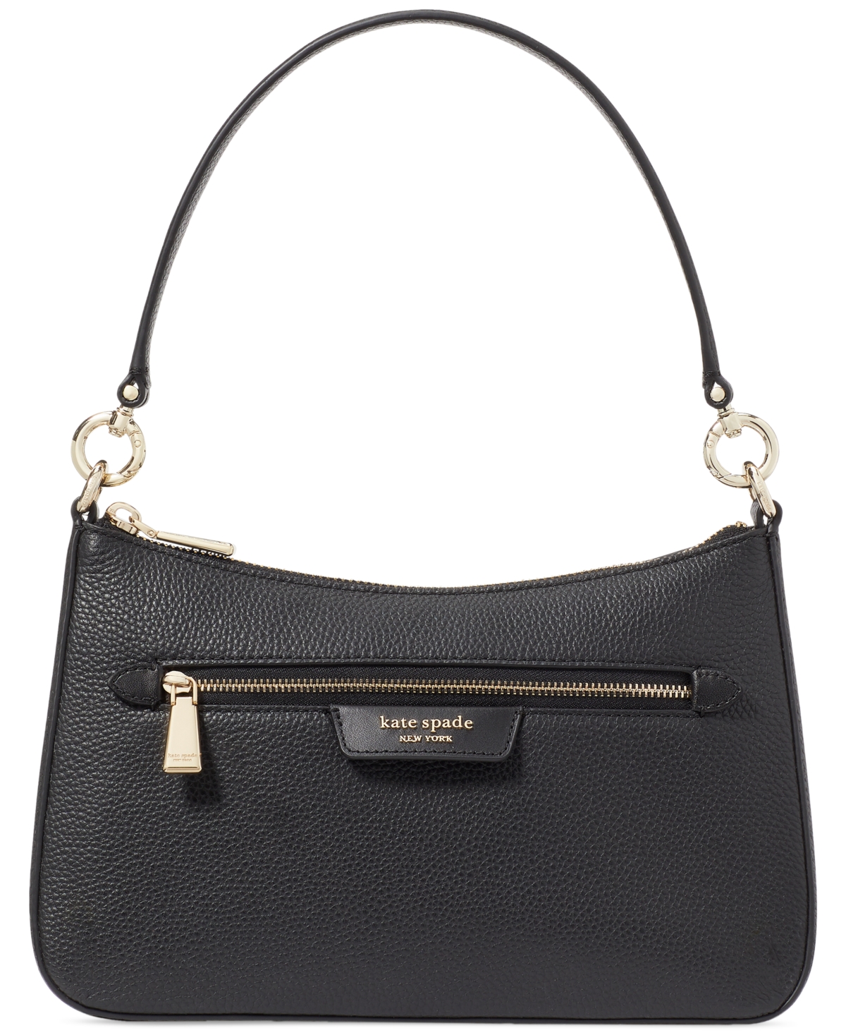 Shop Kate Spade Hudson Pebbled Leather Small Convertible Crossbody In Black