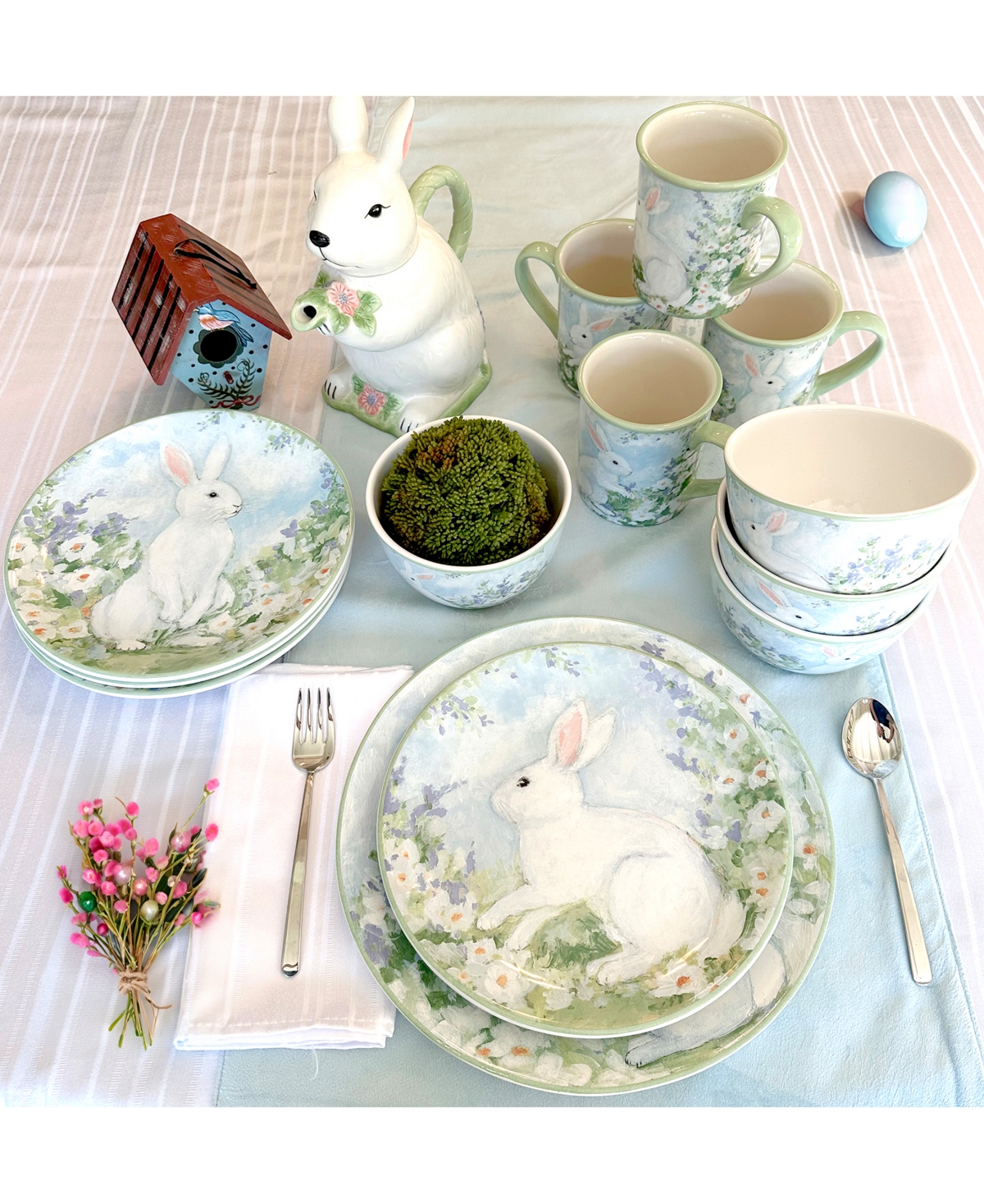 Certified International Easter Morning 16-pc. Dinnerware Set In Blue