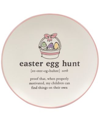 Easter Words Canap&eacute; Plates, Set of 4