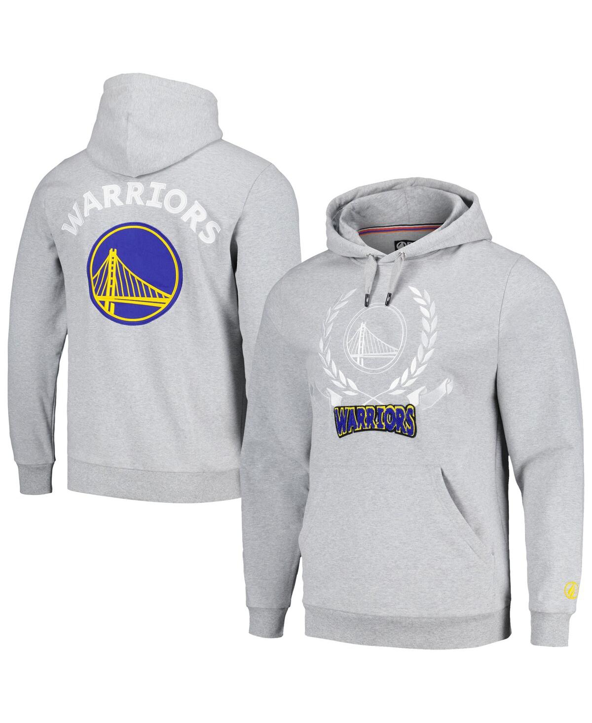 FISLL MEN'S AND WOMEN'S FISLL HEATHER GRAY GOLDEN STATE WARRIORS HERITAGE CREST PULLOVER HOODIE
