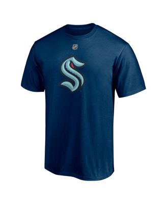 Men's Philipp Grubauer Deep Sea Blue Seattle Kraken Authentic Stack Name and Number T-shirt