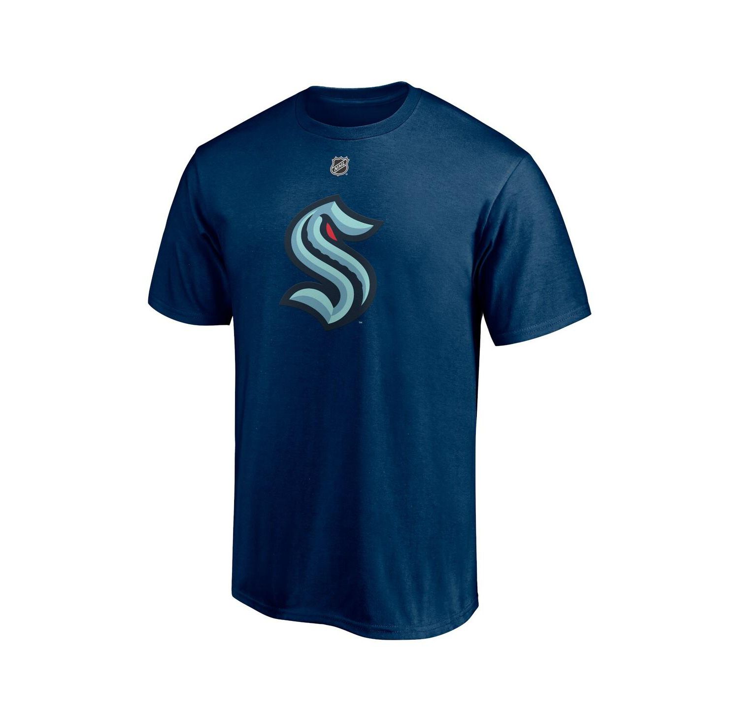 Men's Philipp Grubauer Deep Sea Blue Seattle Kraken Authentic Stack Name and Number T-shirt