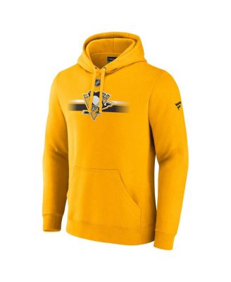Men's Gold Pittsburgh Penguins Authentic Pro Secondary Pullover Hoodie