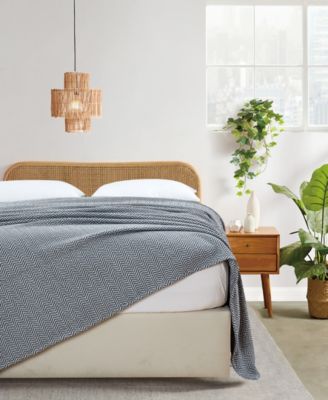 Herringbone Cotton Blanket, Full/Queen