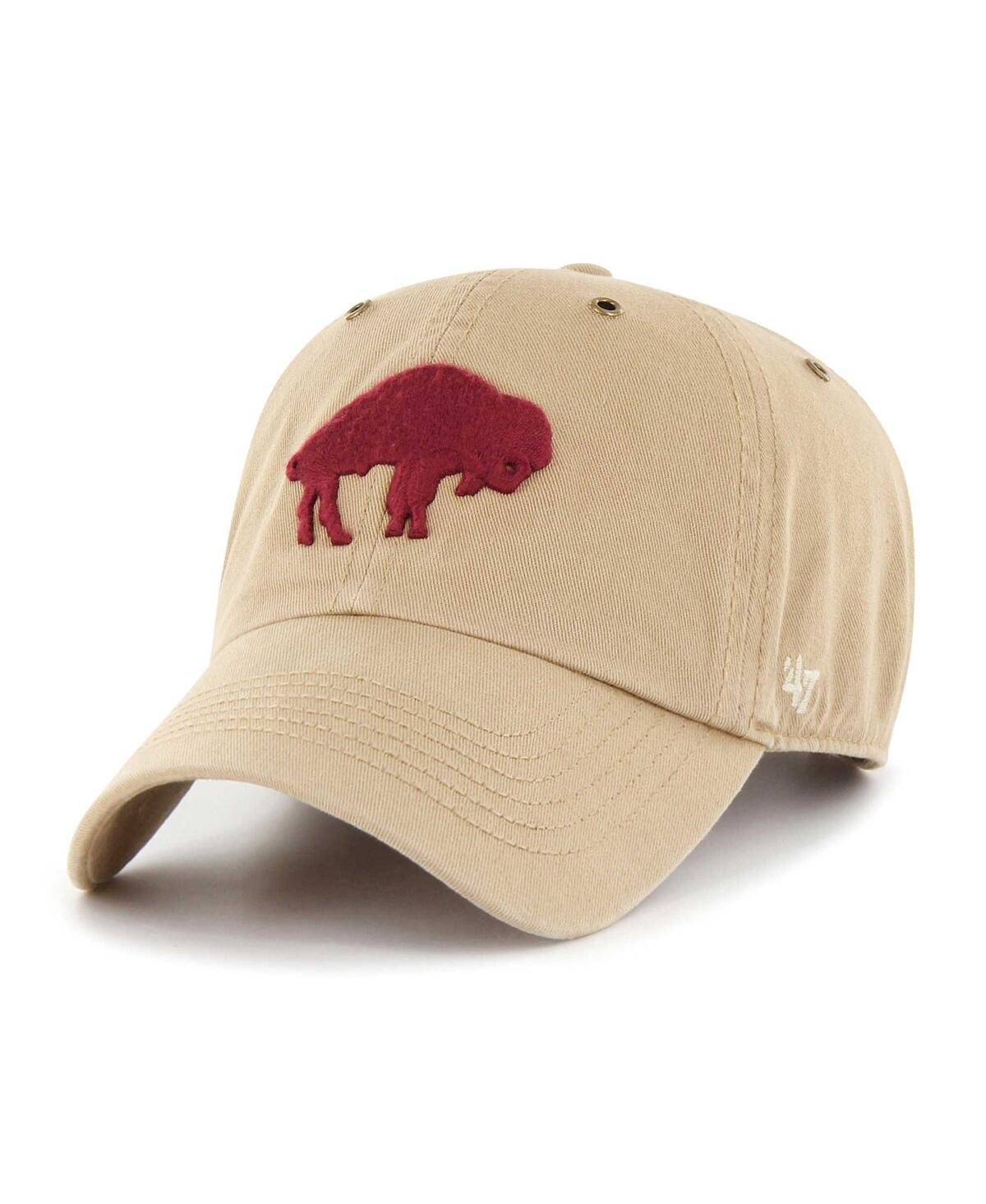 47 Brand Men's ' Khaki Buffalo Bills Overton Clean Up Adjustable Hat In Neutral