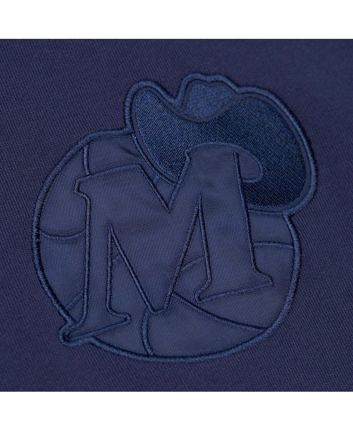 Mitchell & Ness Men's  Navy Dallas Mavericks Hardwood Classics Tonal Pullover Hoodie In Navy