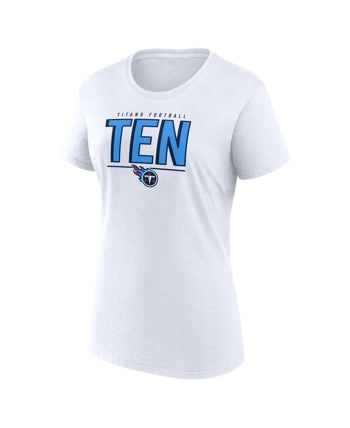 Fanatics Women's  Navy, White Tennessee Titans Two-pack Combo Cheerleader T-shirt Set In Navy,white