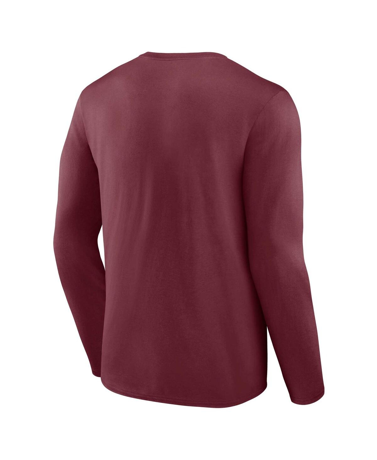 Men's FanaticsMississippi State Bulldogs Distressed Arch Over Logo Long Sleeve T-shirt - Maroon