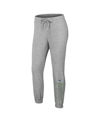 Women's Heather Gray Seattle Seahawks Knit Long Sleeve Tri-Blend T-shirt and Pants Sleep Set