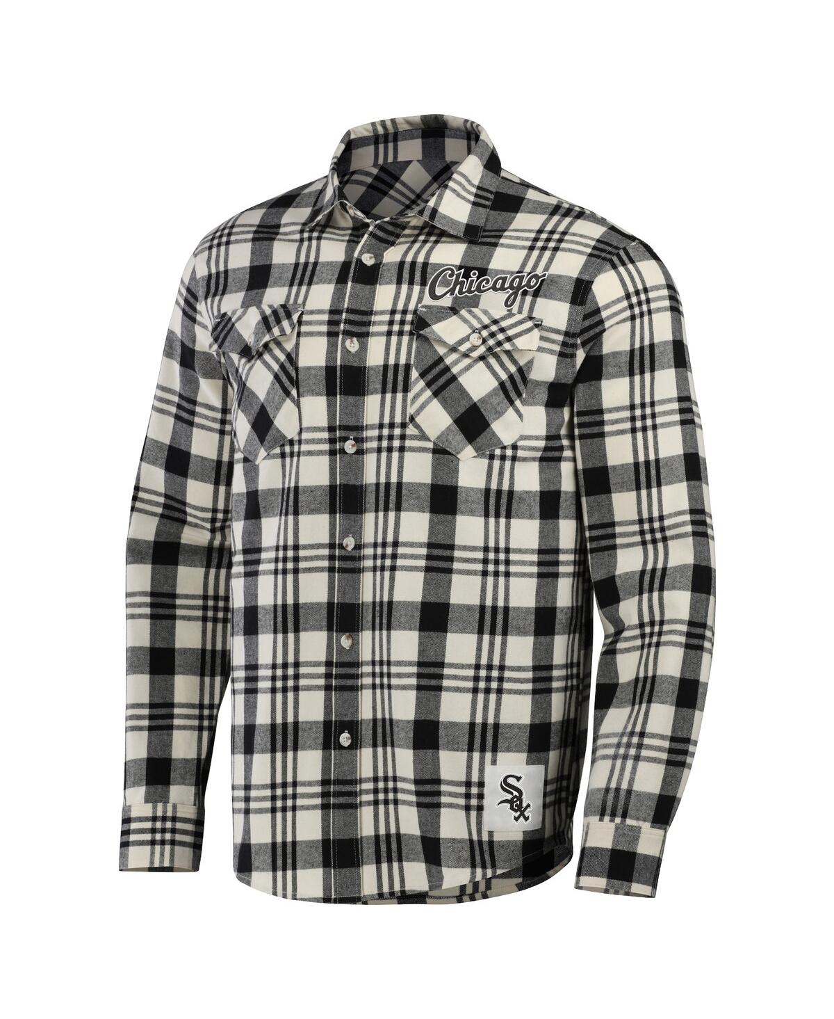 Shop Fanatics Men's Darius Rucker Collection By  Black Chicago White Sox Plaid Flannel Button-up Shirt