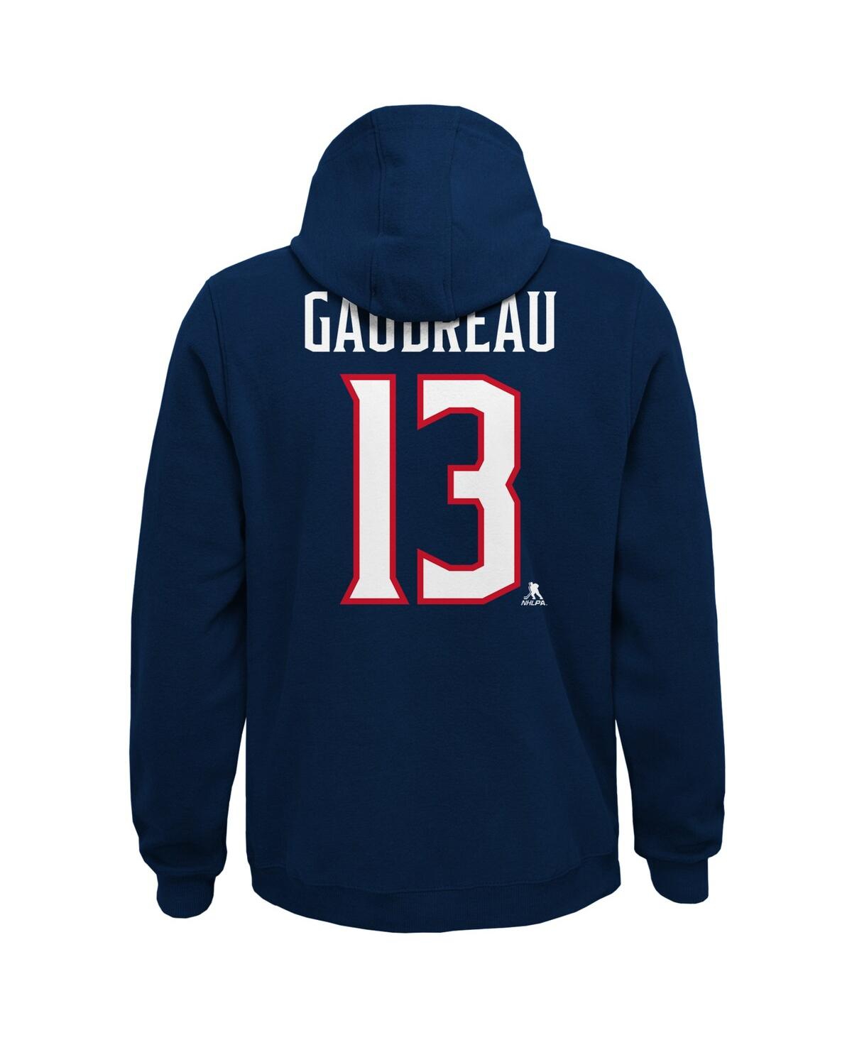 Shop Outerstuff Big Boys Johnny Gaudreau Navy Columbus Blue Jackets Player Name And Number Hoodie