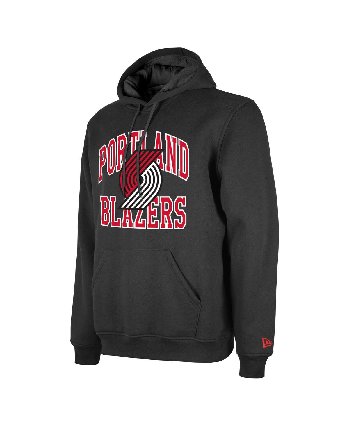 NEW ERA MEN'S AND WOMEN'S NEW ERA BLACK PORTLAND TRAIL BLAZERS 2023/24 SEASON TIP-OFF EDITION PULLOVER HOODI 