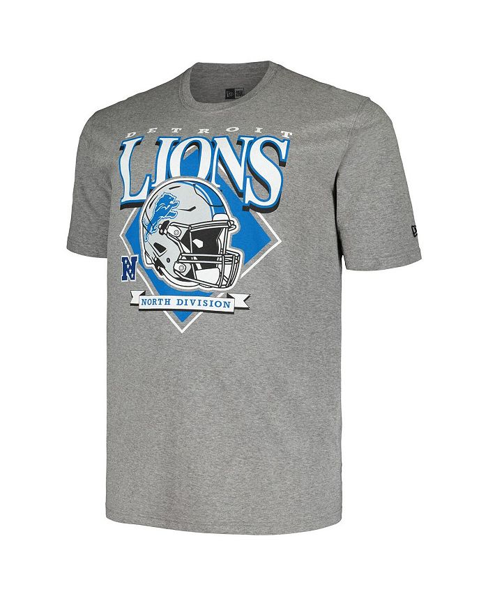 New Era Men's Gray Detroit Lions Big and Tall Helmet T-shirt - Macy's