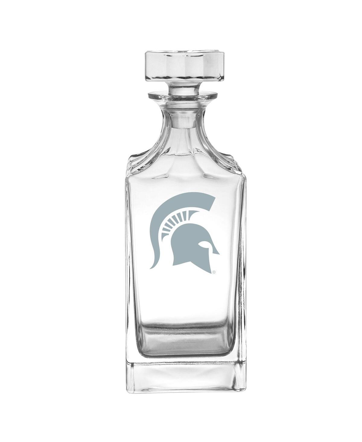 Logo Brands Michigan State Spartans Etched Decanter In Clear